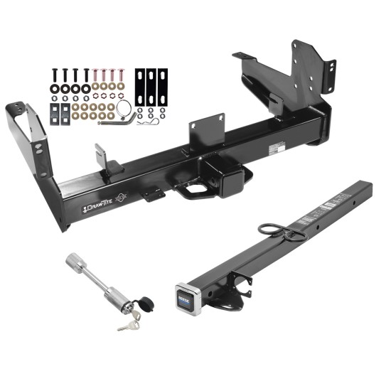 Class 5 Trailer Tow Hitch For 03-10 Dodge Ram 11-24 RAM 2500 3500 w/ 24" or 34" Extension and Towing Lock