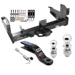 Class 5 Trailer Tow Hitch For 03-10 Dodge Ram 11-24 RAM 2500 3500 w/ 2-5/16" and 2" Ball 10" Long 3" Drop Draw Bar and Towing Lock