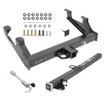 Class 5 Trailer Tow Hitch For 15-19 Chevy Silverado GMC Sierra 2500 3500 HD Exc Cab & Chassis w/ 24" or 34" Extension and Towing Lock