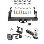 Class 5 2-1/2" Trailer Hitch Package w/ Wiring For 15-19 Chevy Silverado GMC Sierra 2500 3500 HD Exc Cab & Chassis w/ 2-5/16" Ball 3" Drop Mount 7-Way Pin Blade RV