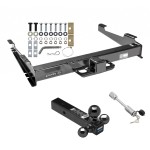 Class 5 Trailer Tow Hitch For 00-06 Chevy Suburban 00-06 GMC Yukon XL 2500 w/ 1-7/8" 2" 2-5/16" Tri-Tow-Ball Mount and Towing Lock