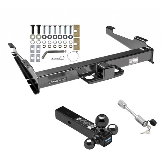 Class 5 Trailer Tow Hitch For 00-06 Chevy Suburban 00-06 GMC Yukon XL 2500 w/ 1-7/8" 2" 2-5/16" Tri-Tow-Ball Mount and Towing Lock