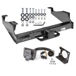 Class 5 Trailer Tow Hitch For 02-17 F-350 F-450 F-550 Super Duty Cab & Chassis w/ 7-Way Wiring Harness