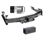 Class 5 Trailer Tow Hitch For 01-10 Chevy Silverado GMC Sierra 2500 3500 w/ 2-1/2" to 2" Ball Receiver Opening Reducer