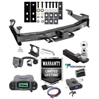 Class 5 Trailer Hitch w/ Tekonsha Prodigy P3 Brake Control For 01-10 Chevy Silverado GMC Sierra 2500 HD 3500 w/ 2-5/16" Ball 3" Drop Mount 7-Way Pin Blade RV