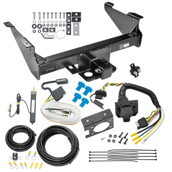 Class 5 Trailer Tow Hitch For 03-23 Dodge RAM 1500 2500 3500 Except Mega Cab w/ 7-Way Wiring Harness Kit