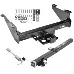 Class 5 Trailer Tow Hitch For 03-23 Dodge RAM 1500 2500 3500 Except Mega Cab w/ 24" or 34" Extension and Towing Lock