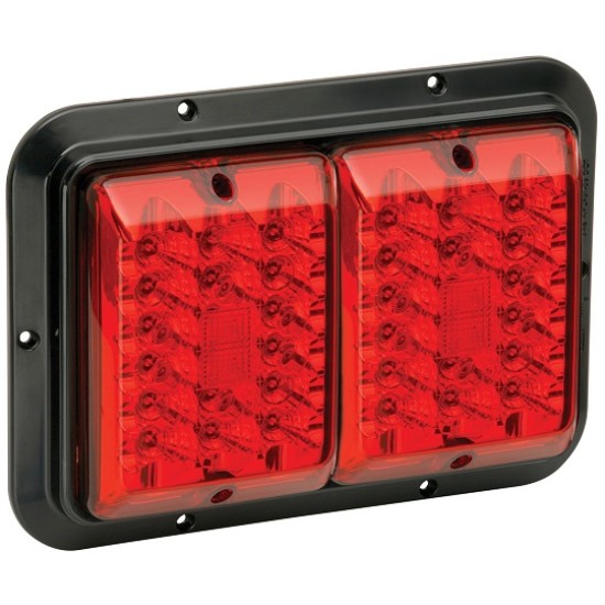 Bargman Trailer Taillight LED 84 Surface Mount Red/Red Black Base Travel Trailer RV Camper