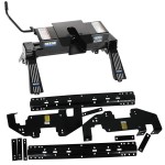 Reese Quick Install Rail Kit and 16K Dual Jaw 5th Wheel Hitch For 02-08 Ram 1500 03-12 2500 3500 Custom Fit No Drill Base Rails For 5th Wheel and Trailer Fifth