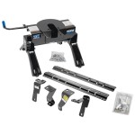 Reese Quick Install Rail Kit and 20K 5th Wheel Hitch For 03-12 Dodge Ram 2500 3500 06-08 Ram 1500 Custom Fit No Drill Base Rails For 5th Wheel and Trailer Fifth