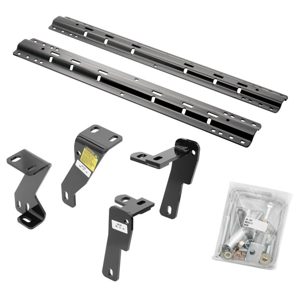 Reese Quick Install Rail Kit and 25K Gooseneck Hitch For 03-12 Dodge Ram 2500 3500 06-08 Ram 1500 Custom Fit No Drill Base Rails For Gooseneck Trailer