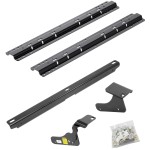 Reese Quick Install Rail Kit and 16K Dual Jaw 5th Wheel Hitch For 09-19 Dodge Ram 1500 Custom Fit No Drill Base Rails For 5th Wheel and Trailer Fifth