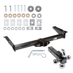 Trailer Tow Hitch Receiver For 75-14 Ford E150 E250 E350 Van w/Tri-Ball Triple Ball 1-7/8" 2" 2-5/16"