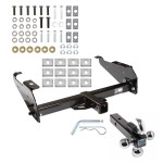 Trailer Tow Hitch Receiver For MultiFit 6K Class IV For Chevy GMC C/K Ford F Series Dodge Ram w/Tri-Ball Triple Ball 1-7/8" 2" 2-5/16"