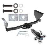 Trailer Tow Hitch Receiver For 99-04 Jeep Grand Cherokee w/Tri-Ball Triple Ball 1-7/8" 2" 2-5/16"