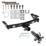 Trailer Tow Hitch Receiver For 97-09 Terraza Uplander Venture Montana Trans Sport Relay w/Tri-Ball Triple Ball 1-7/8" 2" 2-5/16"