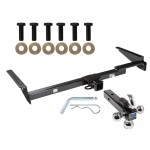 Trailer Tow Hitch Receiver For 99-03 Lexus RX300 01-03 Toyota Highlander w/Tri-Ball Triple Ball 1-7/8" 2" 2-5/16"