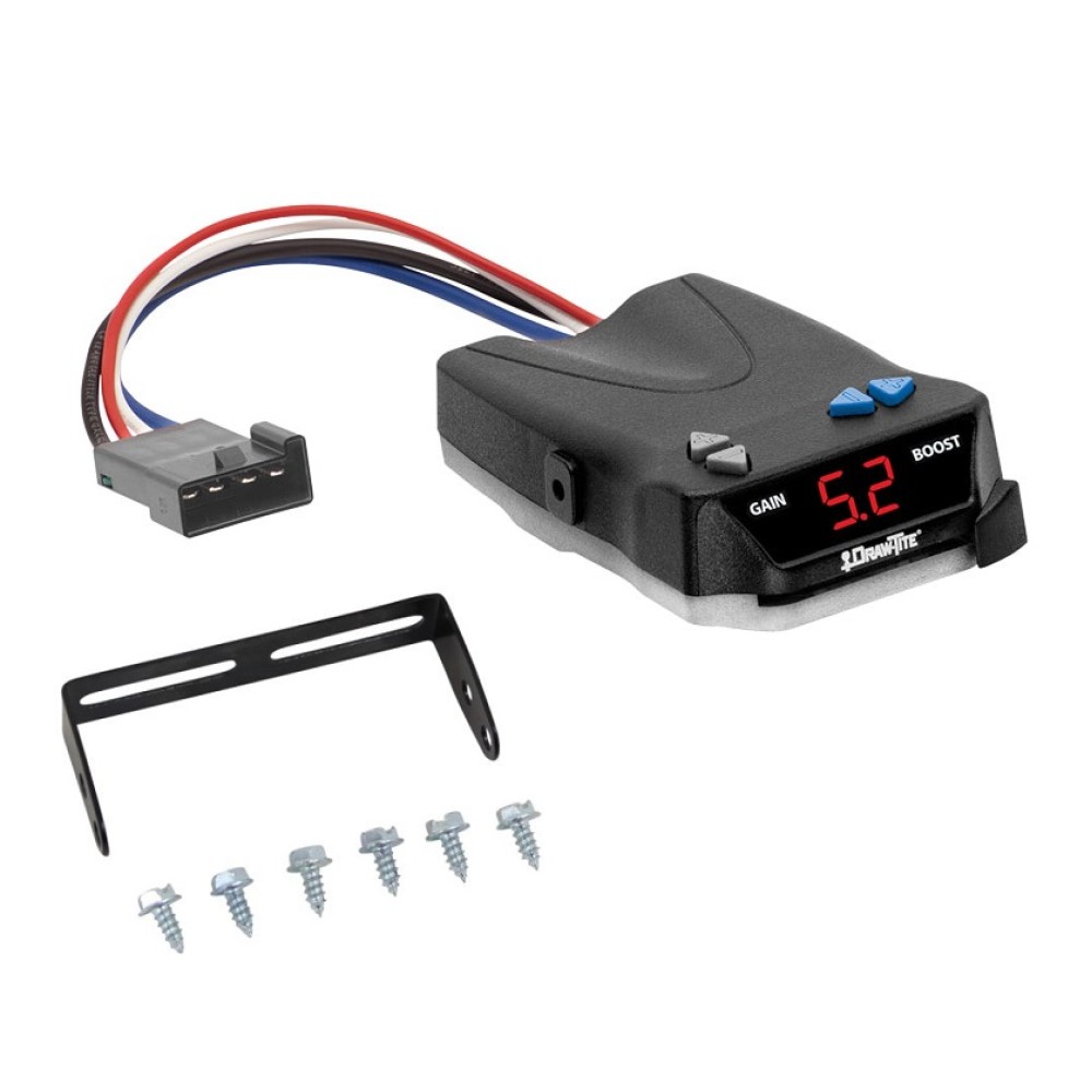 Trailer Brake Control for 14-19 Chevy Silverado GMC Sierra 1500 w/ Plug Play Wiring Adapter I-Command Draw-Tite Electric Proportional Trailer Brakes Module Box Controller