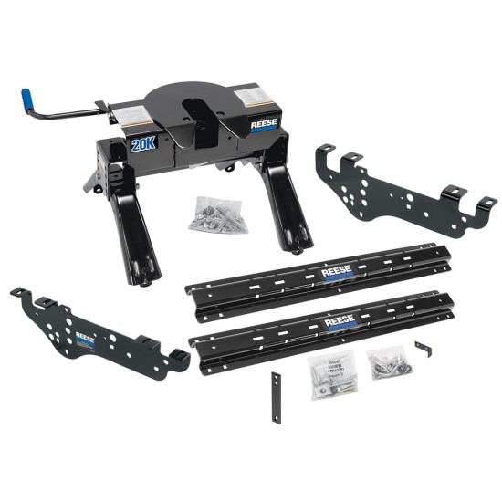 Reese Outboard Quick Install Rail Kit and 20K 5th Wheel Hitch For 99-10 ...