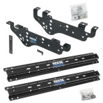 Reese Outboard Quick Install Rail Kit and 25K Gooseneck Hitch For 99-10 Ford F250 F350 F450 Custom Fit No Drill Base Rails For Gooseneck Trailer