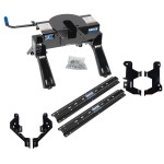 Reese Outboard Quick Install Rail Kit and 20K 5th Wheel Hitch For 2019-2024 RAM 1500 New Body Custom Fit No Drill Base Rails For 5th Wheel and Trailer Fifth