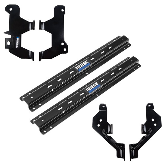 Reese Outboard Quick Install Rail Kit For 19-24 RAM 1500 New Body Custom Fit No Drill Base Rails For 5th Wheel and Gooseneck Trailer Hitch Fifth