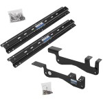 Reese Outboard Quick Install Rail Kit and 16K Dual Jaw 5th Wheel Hitch For 15-19 Ford F150 Custom Fit No Drill Base Rails For 5th Wheel and Trailer Fifth