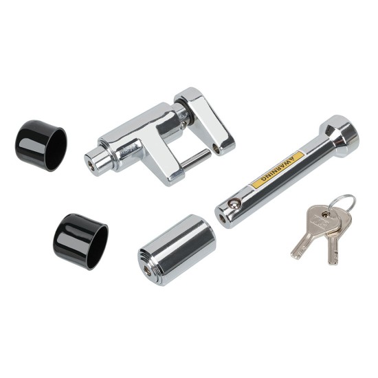 Bulldog Trailer Hitch and Coupler Dual Lock Set w/ Matching Keys Dog Bone Pin Tongue Tow Receiver 5/8" For 2" Receivers