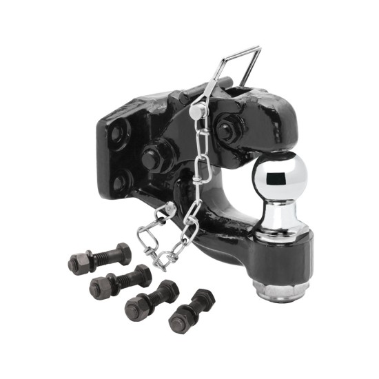 Draw-Tite 16K Pintle Hook Receiver w/ 1-7/8" Trailer Tow Hitch Ball Grade 8 Hardware Heavy Duty