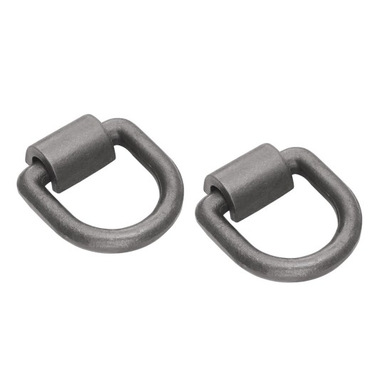 Dual Forged Heavy Duty 26,500 lb D-Rings w/Weld-On Bracket 3/4" Thick Rod Anchor Tie Down Truck Trailer (Qty:2)