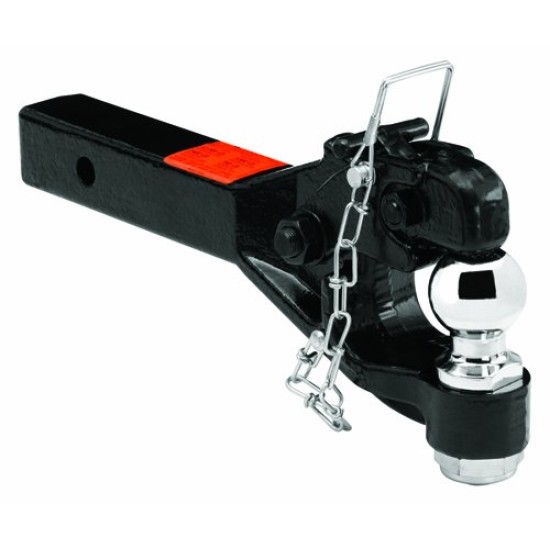 Draw-Tite 12,000 Lbs 2" Receiver Mount 12K Pintle Hook w/ 2" Trailer Tow Hitch Ball Heavy Duty