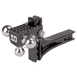 Adjustable Tri Ball Triple 1-7/8", 2", & 2-5/16" Tow Balls Ball Mount Draw-Bar System w/Step 2" Sq. Shank