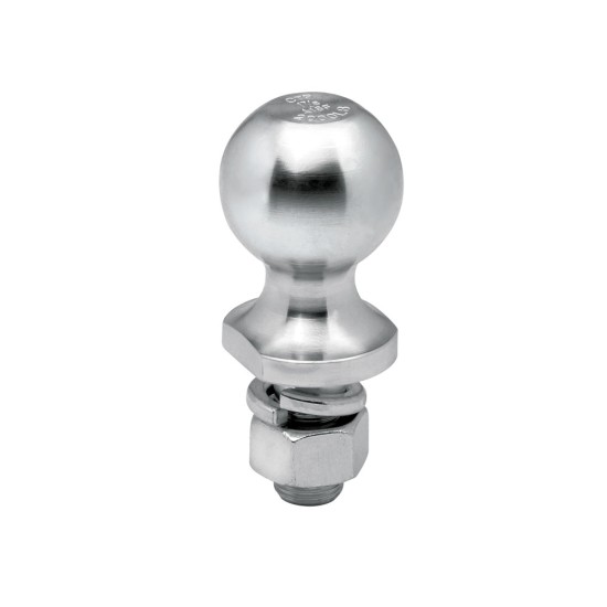 Packaged Trailer Hitch Ball 1-7/8" x 1" x 2-1/8" 2000 lbs. Stainless Steel Tow Ball