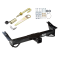 Front Mount Trailer Tow Hitch For 84-01 Jeep Cherokee 84-90 Wagoneer Comanche w/ J-Pin Anti-Rattle Lock