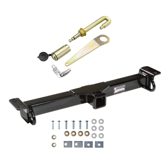 Front Mount Trailer Tow Hitch For 87-06 Jeep Wrangler YJ/TJ w/ J-Pin Anti-Rattle Lock