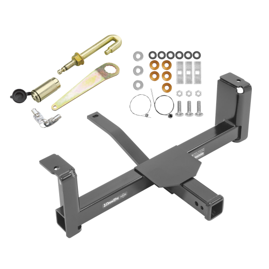 Front Mount Trailer Tow Hitch For 14-20 Chevy Silverado GMC Sierra 1500 Suburban Tahoe Yukon w/ J-Pin Anti-Rattle Lock