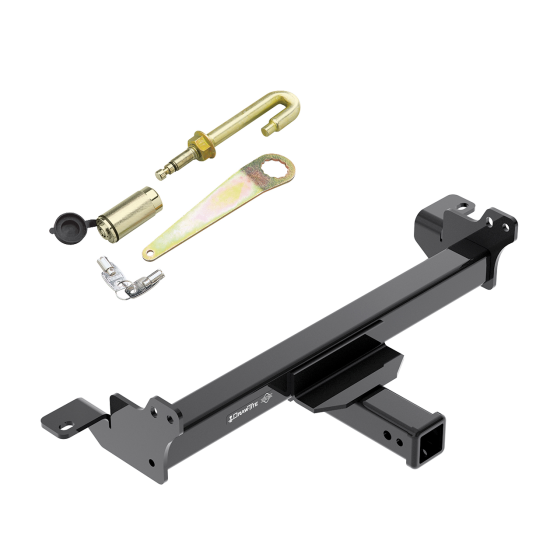 Front Mount Trailer Tow Hitch For 17-25 Ford F-250 F-350 F-450 Super Duty w/ J-Pin Anti-Rattle Lock