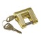 Reese Brass Adjustable Trailer Tow Hitch Coupler Tongue Lock w/ 2 Flat Keys Fits Most Couplers