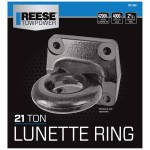 Reese Trailer Tow Hitch Lunette Ring Loop Eye 42,000 Lbs. 2-1/2" Diameter Flat Plate Mount Heavy Duty