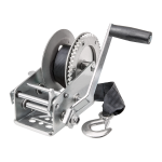 Fulton Trailer Winch Two-Speed 2000 lbs Capacity 20 ft Strap Clear Zinc