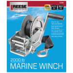 Fulton Trailer Winch Two-Speed 2000 lbs Capacity 20 ft Strap Clear Zinc