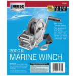 Fulton Trailer Winch Two-Speed 2000 lbs Capacity 20 ft Strap Clear Zinc