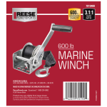 Reese Towpower Trailer Winch 600 lbs Capacity 15 ft Strap Clear Zinc Finish