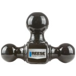 Reese Heavy Duty Triple Ball Trailer Hitch Ball Mount Fits 2" Tow Receiver 1-7/8" 2" and 2-5/16" Balls Black