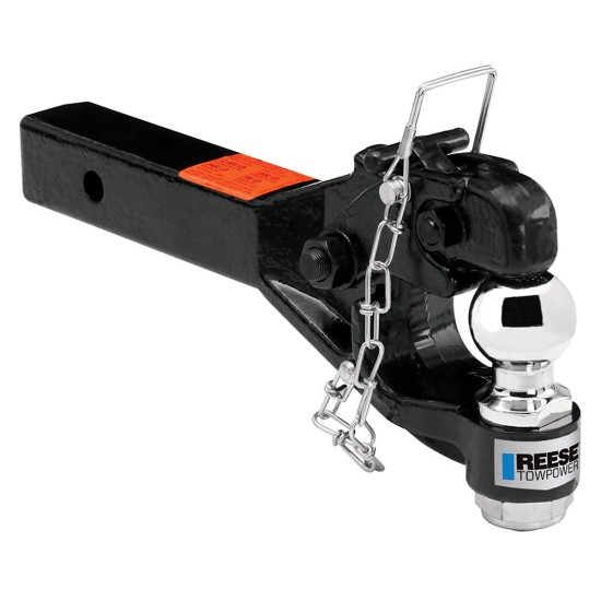 Reese 12,000 Lbs 2" Receiver Mount 12K Pintle Hook w/ 2-5/16" Trailer Tow Hitch Ball Heavy Duty