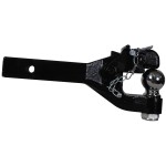 Reese 12,000 Lbs 2" Receiver Mount 12K Pintle Hook w/ 2-5/16" Trailer Tow Hitch Ball Heavy Duty