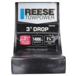 Reese Class V 14,000 lbs Trailer Hitch Ball Mount Fits 2-1/2" Tow Receiver 3" Drop 1-1/2" Rise 1-1/4" Ball Hole Heavy Duty Black Metal Shield Finish