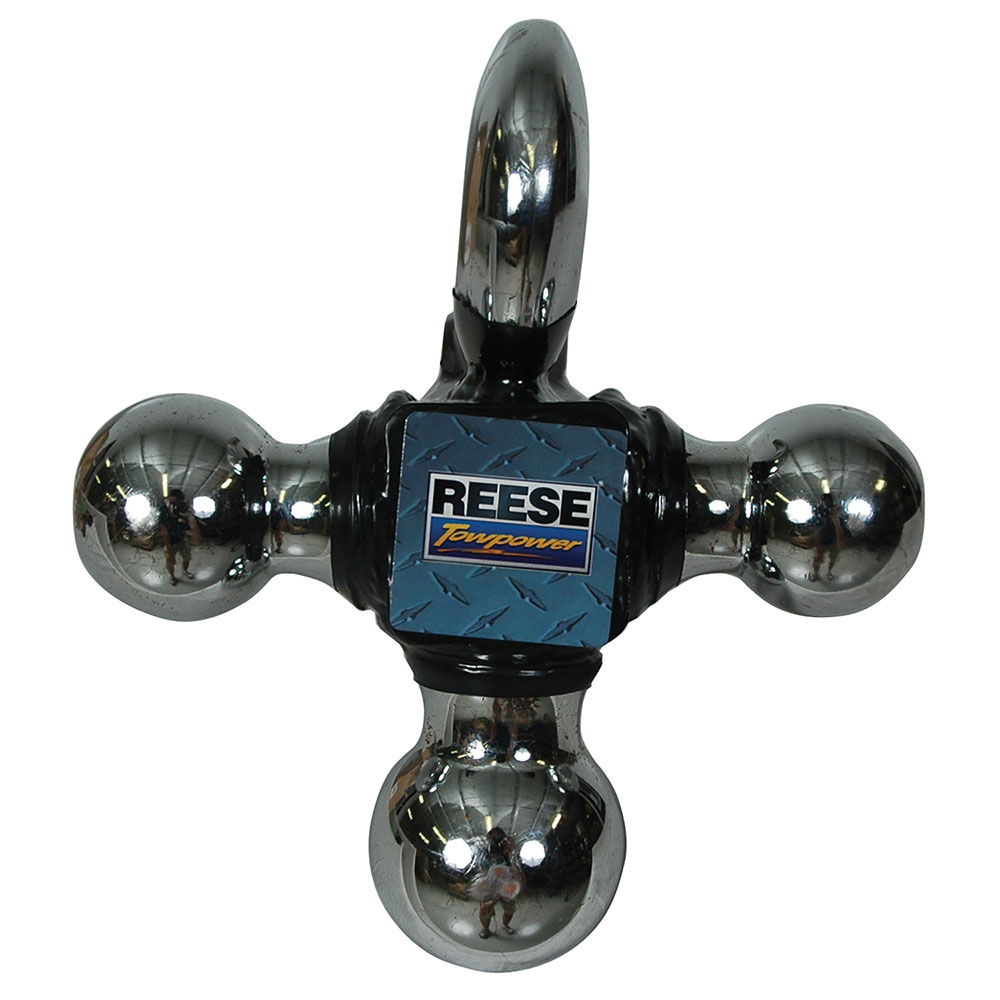 Reese Triple Ball Trailer Hitch Ball Mount w/ Tow Hook Fits