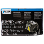 Reese Towpower Powered Utility Electric Winch 2000 lbs Capacity 29 ft Cable Black Finish