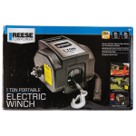 Reese Towpower Powered Utility Electric Winch 2000 lbs Capacity 29 ft Cable Black Finish